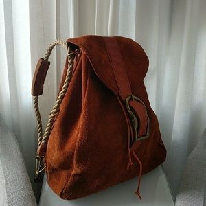 Vintage Leather & Rope Backpack
